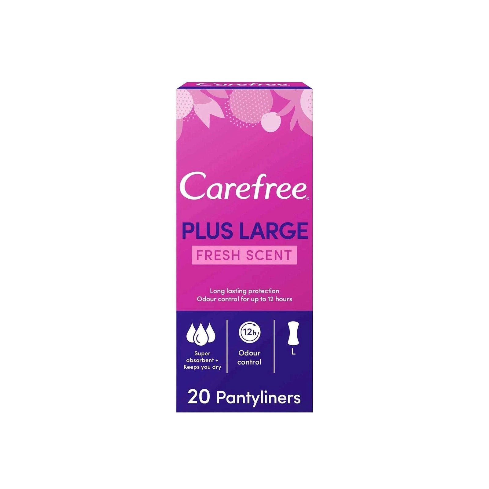 carefree plus large light scent 20 pcs