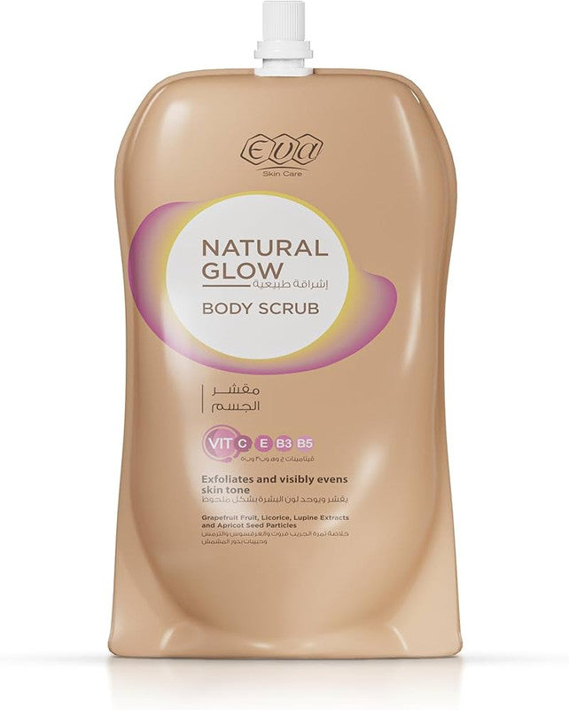 eva natural glaw body scrub 250ml