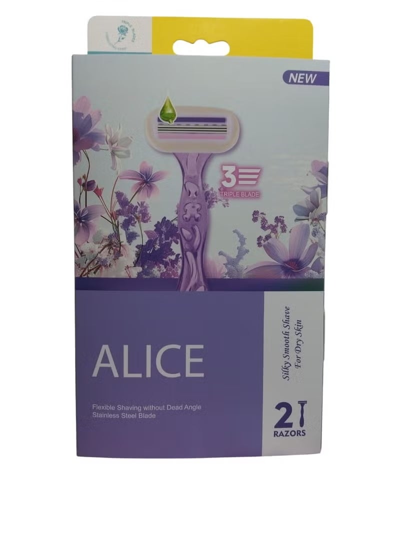 ALICE SILKY SMOOTH dry skin 2 razors