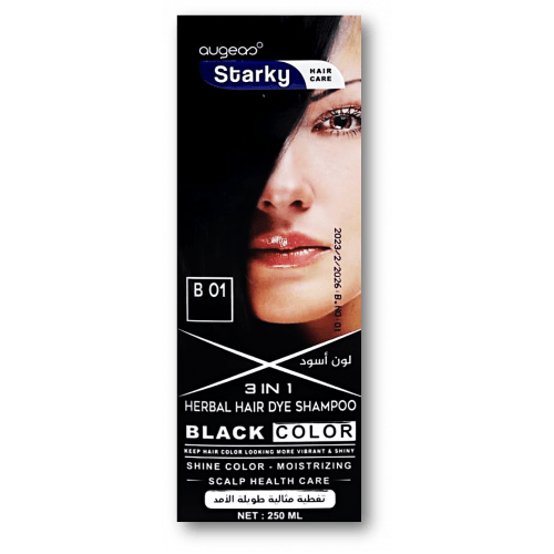 STARKY herbal hair dye shampoo black color