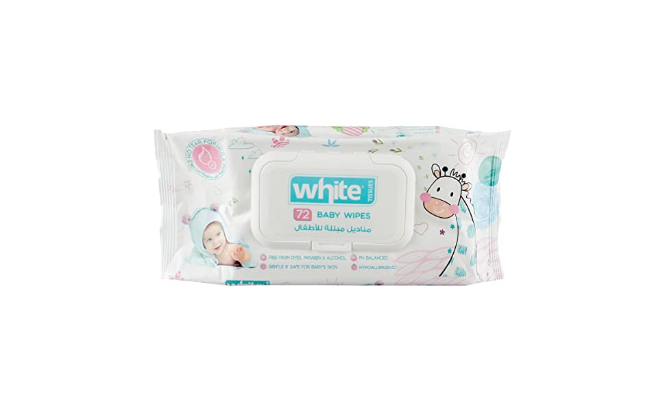 white wipes baby 72 pices