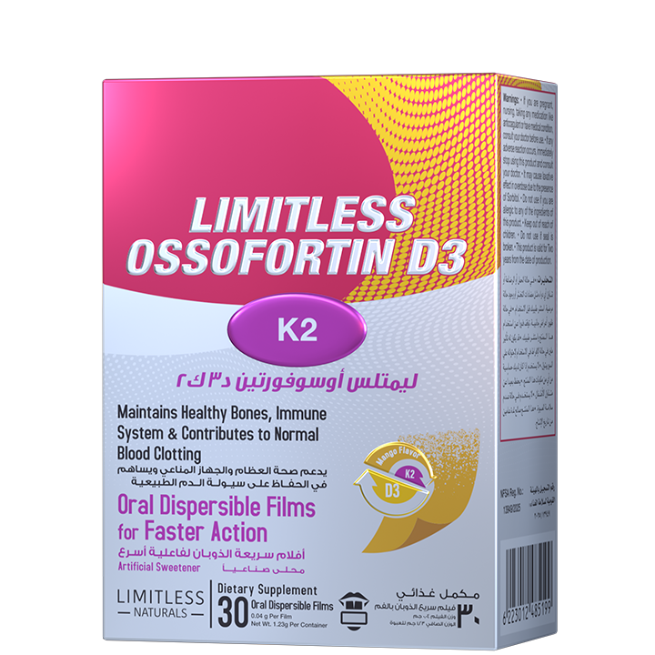 LIMITLESS OSSOFORTION D3+K2 30 FILM