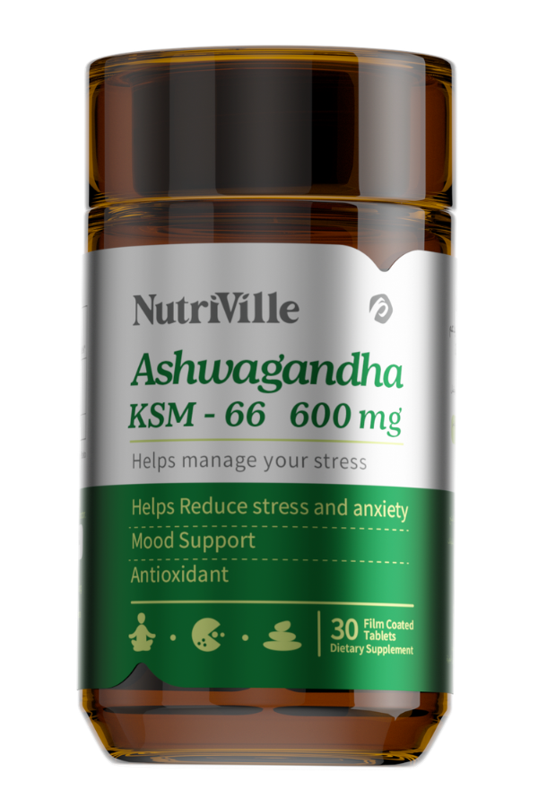nutrtiville ashwagandha ksm 66 600mg 30 tab
