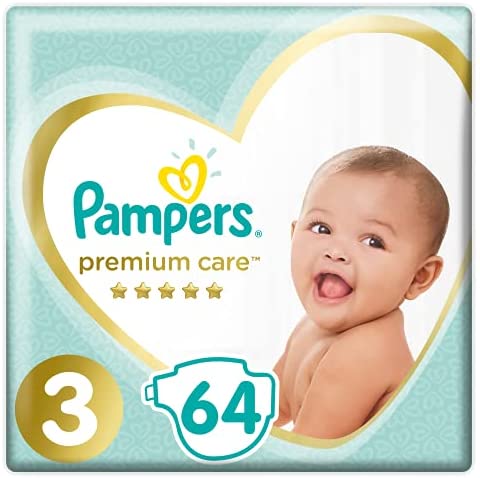 PAMPERS PREMIUM CARE 3 64PCS
