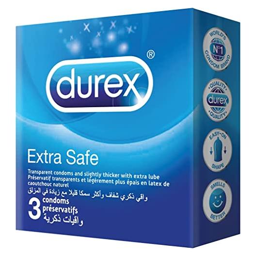 durex extra safe condom 3 pieces