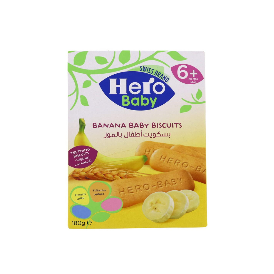 HERO BABY BISCUITS BANANA 180 GM